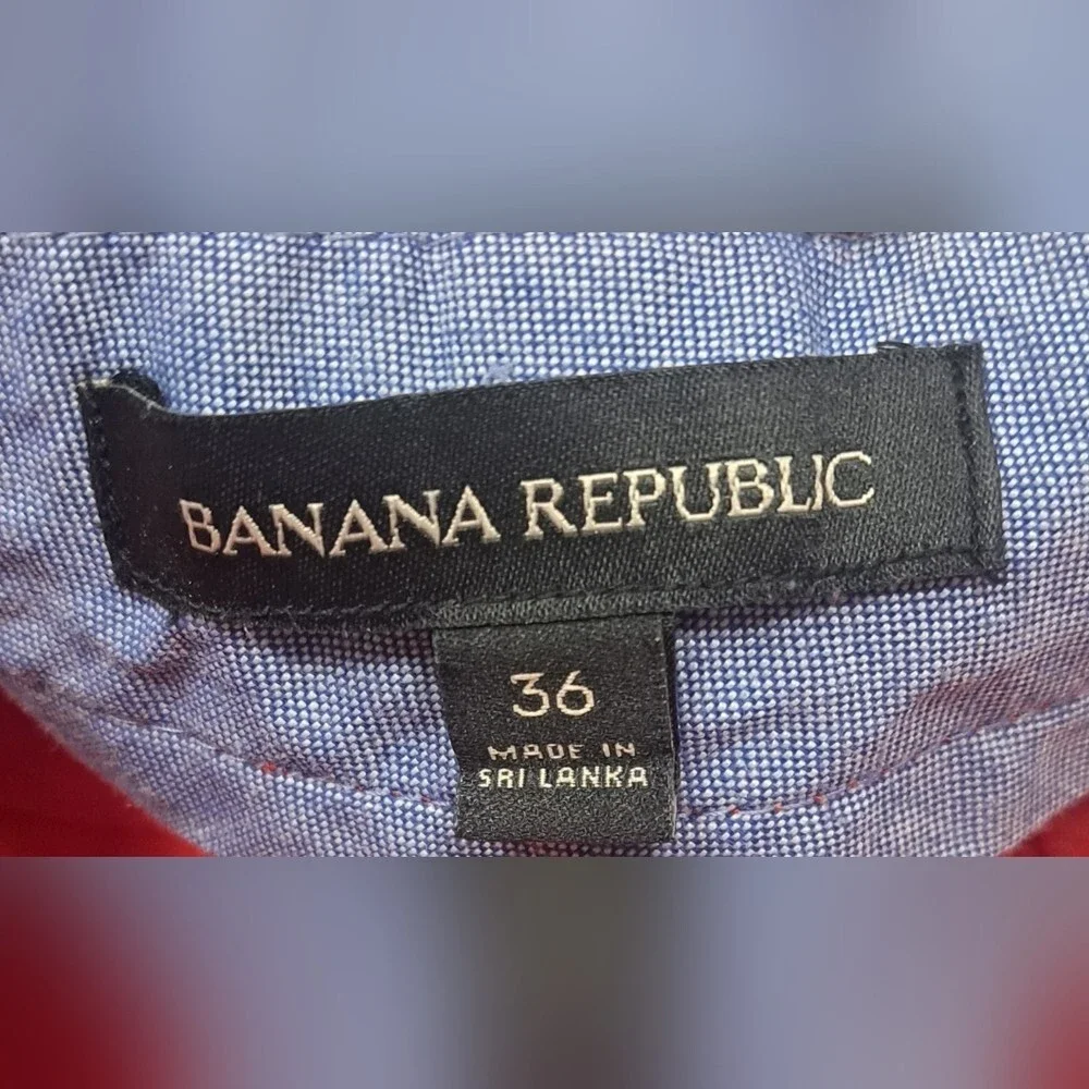 Banana Republic Men's Shorts 100% Linen Orange Drawstring HQ Size 36 Actual 38